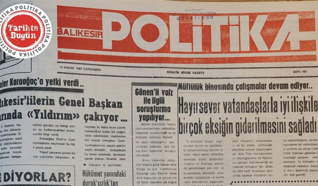 15 Kasım 1989 Çarşamba: Hayırsever vatandaşla iyi ilişkiler birçok eksiğin giderilmesini sağladı