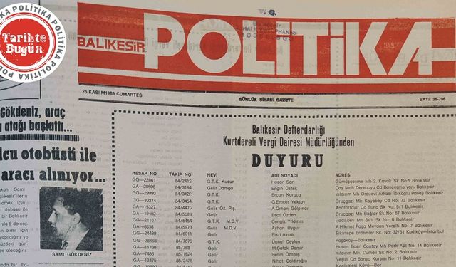 25 Kasım 1989 Cumartesi: 5 yolcu otobüsü ile 5 çöp aracı alınıyor