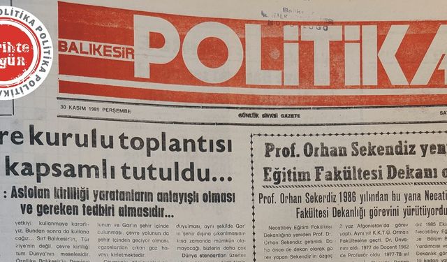 30 Kasım 1989 Perşembe: İl Çevre Kurulu Toplantısı bu kez geniş kapsamlı tutuldu