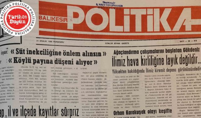 21 Aralık 1989 Perşembe: İlimiz hava kirliliğine layık değil