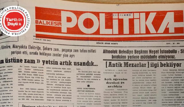 5 Aralık 1989 Salı: Antik mezarlar ilgi bekliyor
