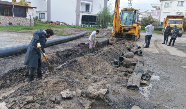 Edremit Belediyesi Güre’de Yağmursuyu Hattı Yenileme Çalışmalarını Tamamladı