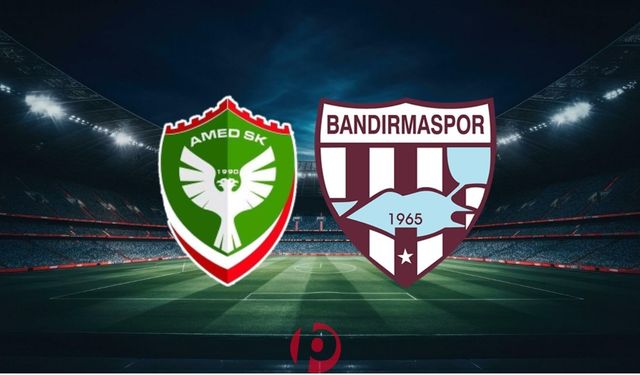 Amed SK – Bandırmaspor Maçının İlk 11'leri Belli Oldu!