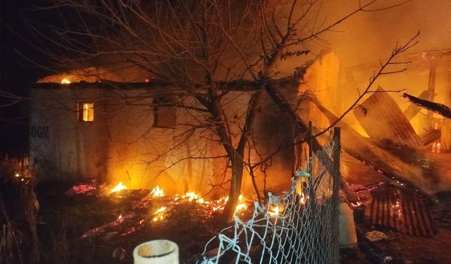 Dursunbey'de Korkunç Gece! Hayvan Damı Alev Alev Yandı: Ekipler Seferber Oldu!