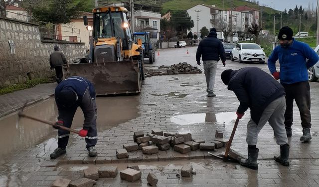 Bigadiç’te Çavuş Mahallesi’nde Altyapı Çalışmaları Sürüyor