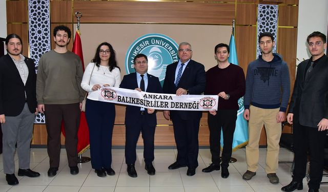 Ankara Balıkesirliler Derneği, BAÜN Rektörü Prof. Dr. Yücel Oğurlu’yu Ziyaret Etti