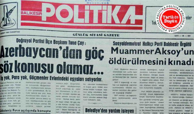 3 Şubat 1990 Cumartesi: Azerbaycan’dan göç söz konusu olamaz