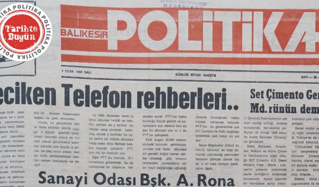 9 Ocak 1990 Salı: Geciken Telefon Rehberleri