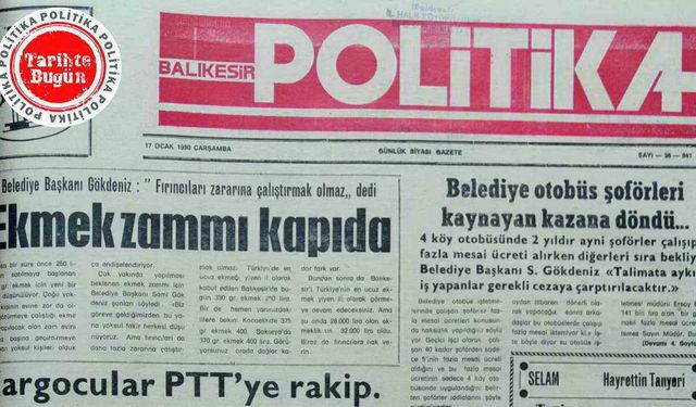 17 Ocak 1990 Çarşamba: Ekmek zammı kapıda