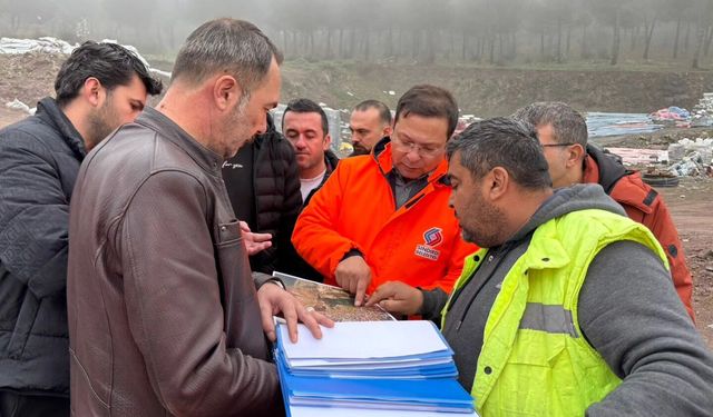 Sındırgı’daki TOKİ 3. Etap Şantiye Alanında Altyapı Çalışmaları İncelendi
