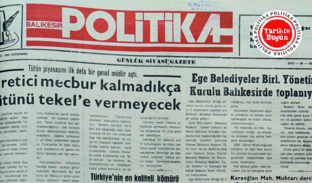14 Şubat 1990 Çarşamba: Üretici mecbur kalmayınca tütünü Tekel’e vermeyecek