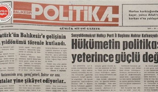 7 Şubat 1990 Çarşamba: Hükümetin politikası yeterince güçlü değil