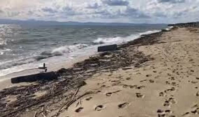 Lodos fena vurdu! Sarımsaklı sahili çöp sahile döndü