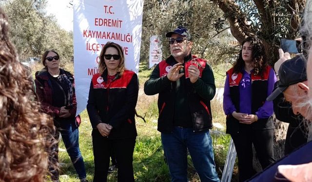 Edremitli Zeytinciler Sahada! İlçe Tarım Müdürlüğü'nden Kritik Eğitim