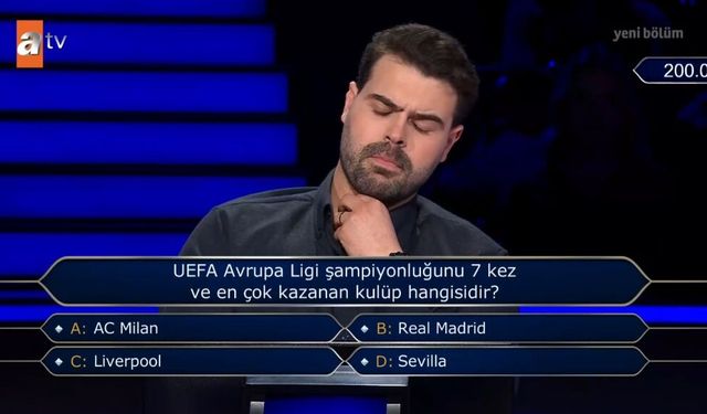 Kim Milyoner Olmak İster Cevap Anahtarı: UEFA Avrupa Ligi'ni 7 Kez Kazanan Takım Hangisi?