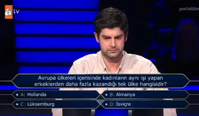 Kim Milyoner Olmak İster'de Kadın Hakları Sorusu: Maaş Farkının Nedeni Nobel Ödüllü Araştırmada!