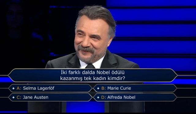 Kim Milyoner Olmak İster'de Soruldu: İki farklı dalda Nobel ödülü kazanmış tek kadın kimdir?