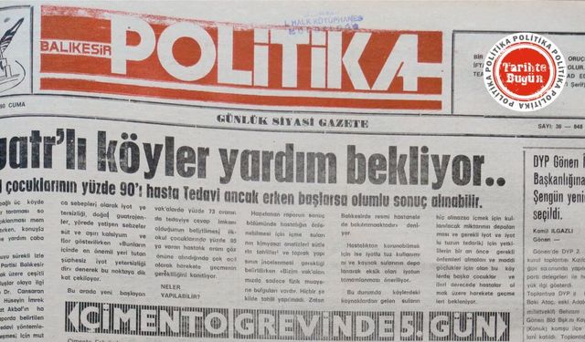 30 Mart 1990 Cuma: Guatrlı köyler yardım bekliyor