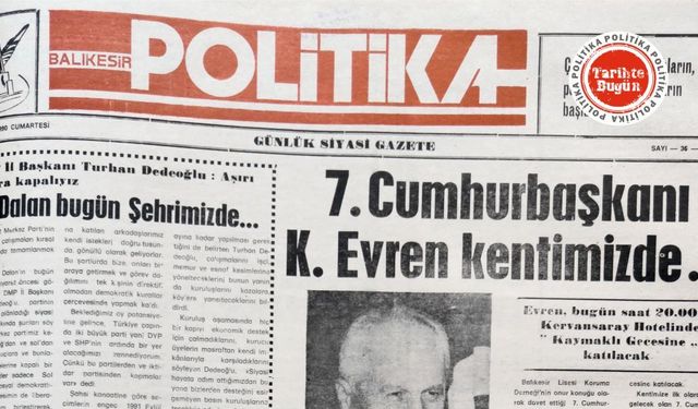 10 Mart 1990 Cumartesi: 7. Cumhurbaşkanı K. Evren kentimizde