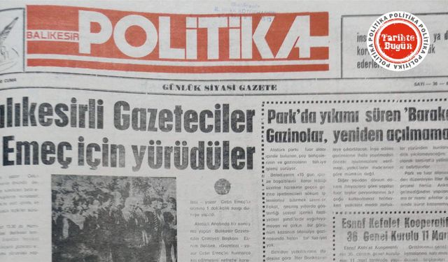 9 Mart 1990 Cuma: Balıkesirli Gazeteciler Ç. Emeç için yürüdü”