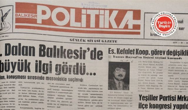 13 Mart 1990 Salı: B. Dalan Balıkesir’de büyük ilgi gördü