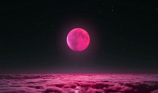Dünya'nın Gözü Bu Doğa Olayında! Ay Pembe Rengine Bürünüyor!  Pembe Dolunay Ne Zaman? Türkiye'den Görünecek mi?