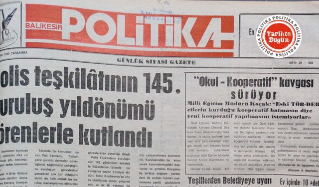 11 Nisan 1990 Çarşamba: Polis teşkilatının 145. Yıldönümü törenlerle kutlandı