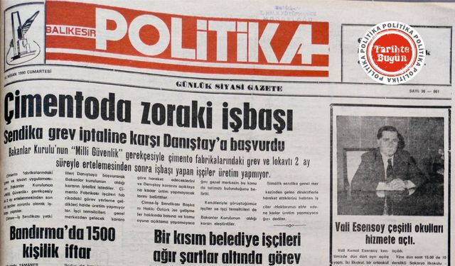 14 Nisan 1990 Cumartesi: Çimentoda zoraki işbaşı