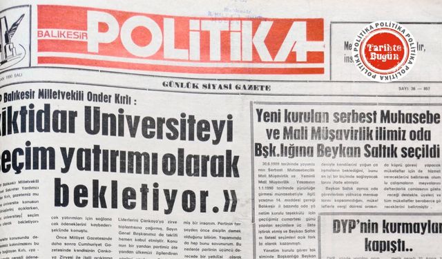 10 Nisan 1990 Salı: İktidar üniversiteyi seçim yatırımı olarak bekletiyor.
