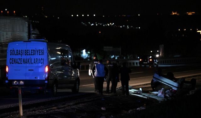 Ankara’da Feci Kaza! Takla Atan Otomobilde 1 Kişi Hayatını Kaybetti
