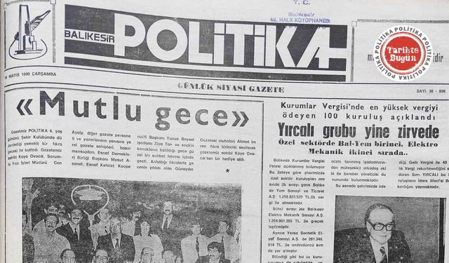 16 Mayıs 1990 Çarşamba: Yırcalı grubu yine zirvede