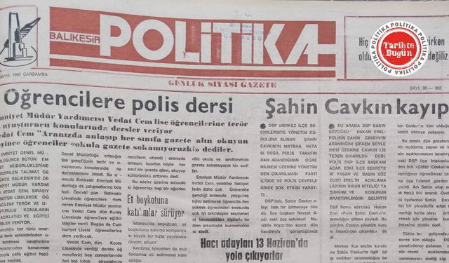 23 Mayıs 1990 Çarşamba: Öğrencilere polis dersi