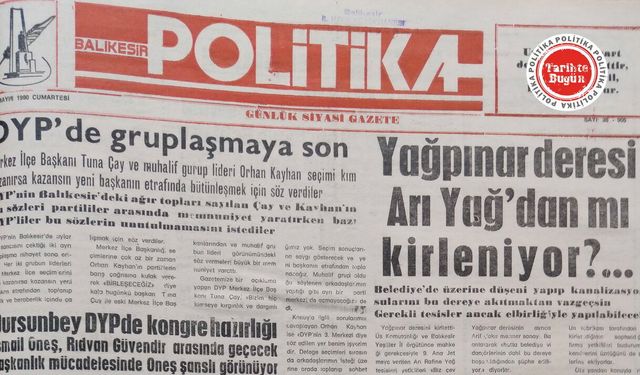 26 Mayıs 1990 Cumartesi: Yağpınar Deresi Arı Yağ’dan mı kirleniyor?
