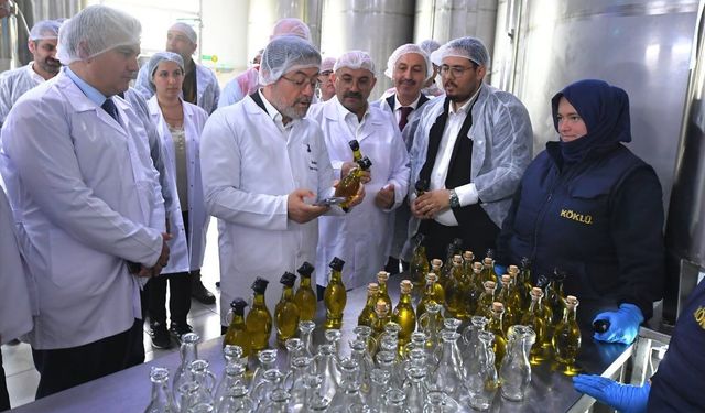 Bakan Yumaklı Ayvalık'ta Köklü Zeytincilik tesislerini inceledi