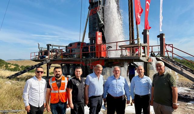 Gönen'de tarımın geleceğini ısıtacak kaynak! 60 derece sıcaklık, saniyede 40 litre jeotermal su