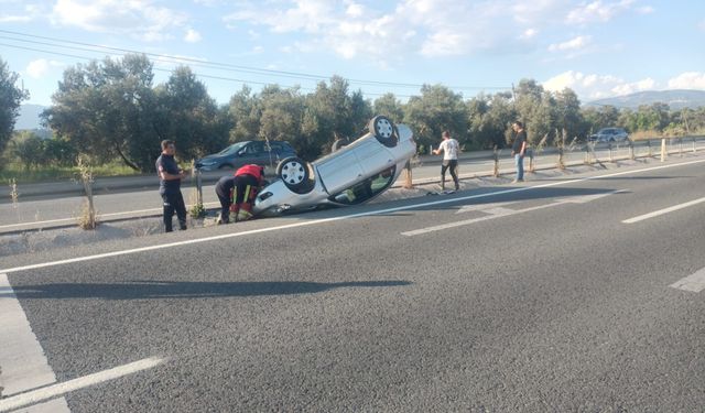 Havran Yolu Kocadağ Ayrımında Korkutan Kaza! 2 Yaralı
