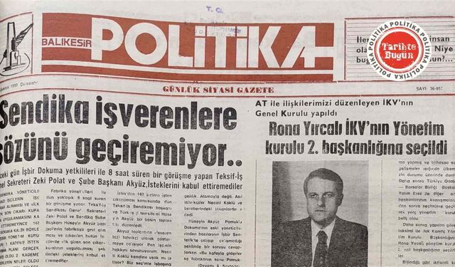 1 Ağustos 1990 Çarşamba: Sendika İşverene sözünü geçiremiyor