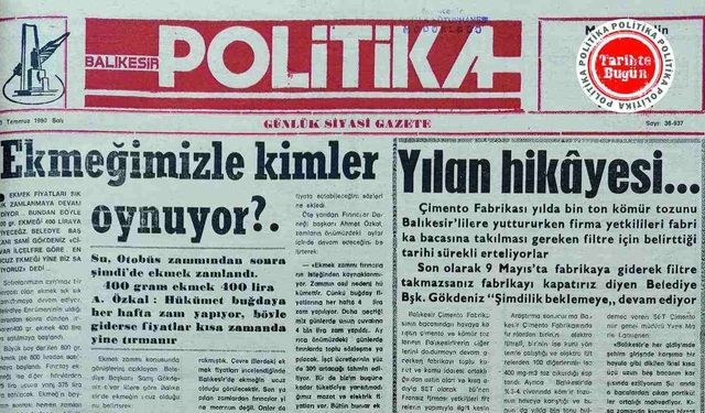 10 Temmuz 1990 Salı: Ekmeğimizle kimler oynuyor?