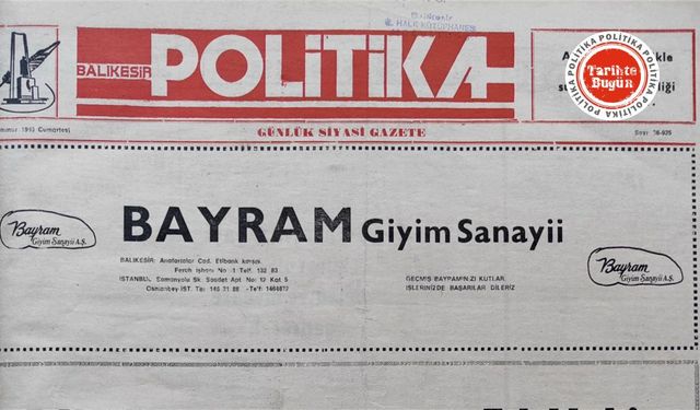 9 Temmuz 1990 Pazartesi: Bayram ilanları