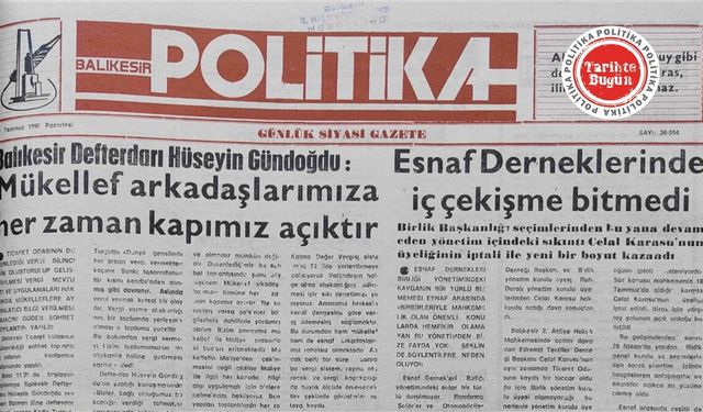 30 Temmuz 1990 Pazartesi: Esnaf derneklerinde iç çekişme bitmedi