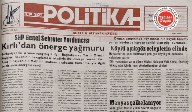 3 Ağustos 1990 Cuma: Kırlı’dan önerge yağmuru