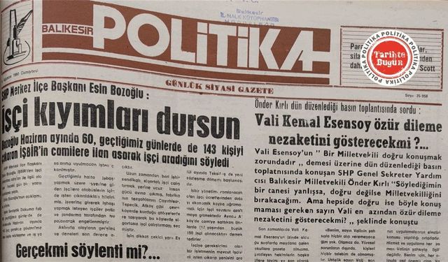 4 Ağustos 1990 Cumartesi: İşçi kıyımları dursun