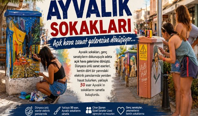 Ayvalık Sokakları Açık Hava Sanat Galerisine Dönüşüyor
