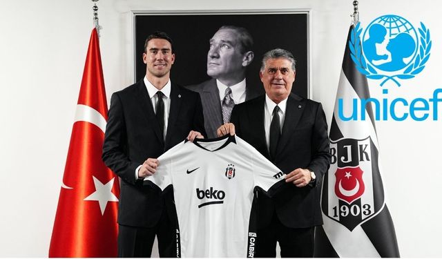 Beşiktaş'ta Dusan Vlahovic Formasından Gelecek Gelirin Yüzde 10'u UNICEF'e Bağışlanacak!