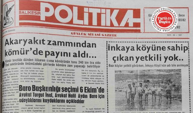 3 Ekim 1990 Çarşamba: Akaryakıt zammından kömür de payını aldı