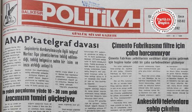 4 Ekim 1990 Perşembe: ANAP’ta telgraf davası