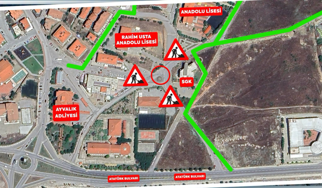 Ayvalık’ta Trafik Düzeni Değişiyor! SGK Kavşağı Kapanacak! İşte Alternatif Güzergahlar: