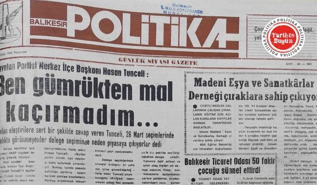 3 Eylül 1990 Pazartesi: Ben gümrükten mal kaçırmadım