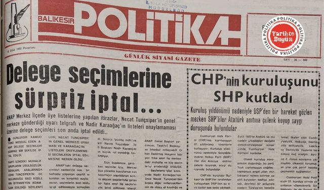 10 Eylül 1990 Pazartesi: Delege seçimlerine sürpriz iptal