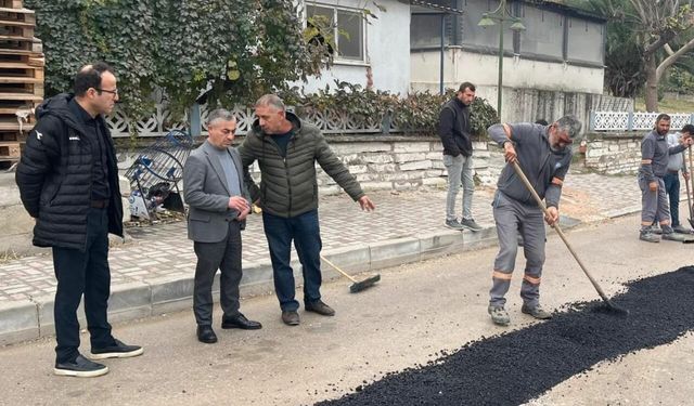 Manyas Belediyesi, yol asfaltlama çalışmalarına hız kesmeden devam ediyor!
